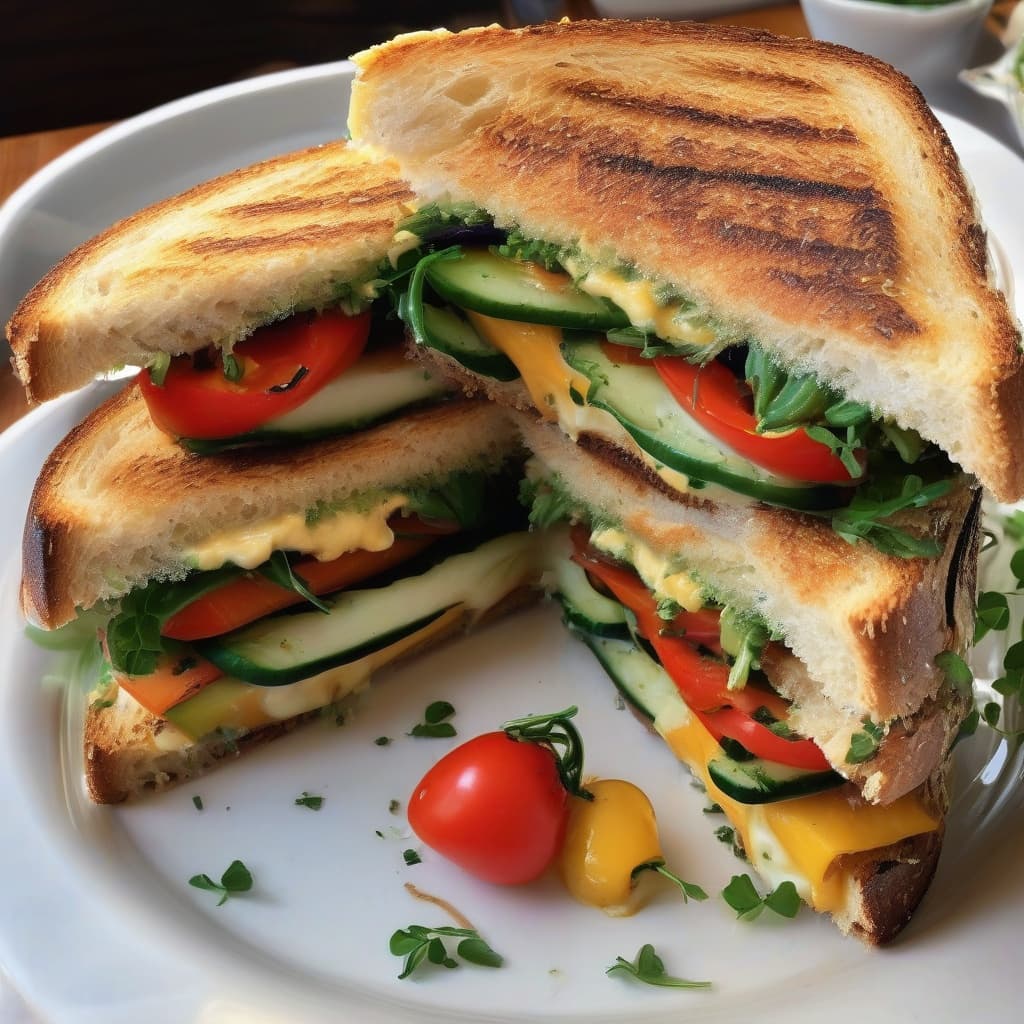 Vegetarian Grilled Sandwich