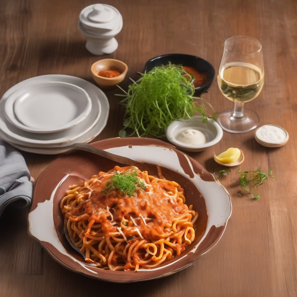 Baked Cheese Red Sauce Pasta